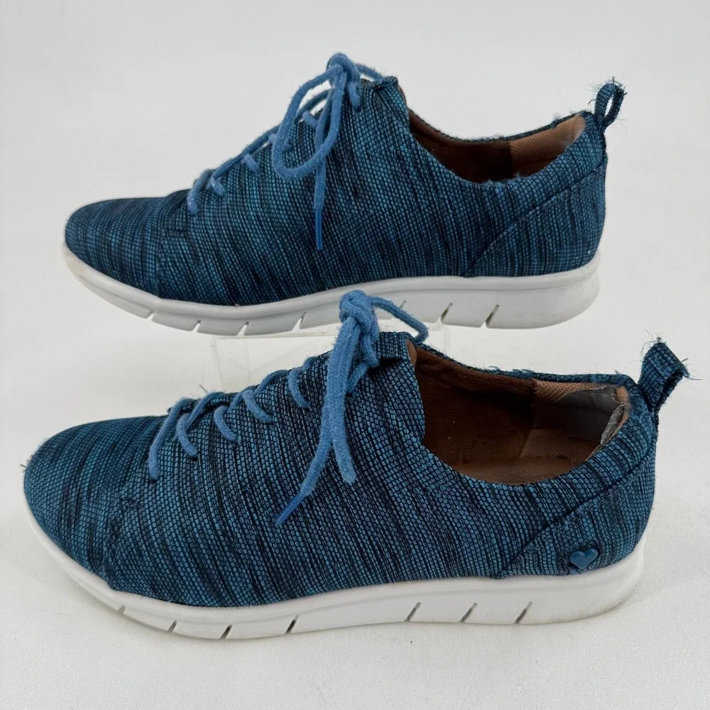 Nurse Mates Pillowtop Sarina WOMENS Blue Lace Up Athletic Shoes Sneakers 9.5